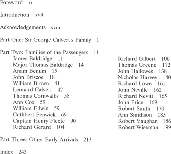 The ark and the dove passenger list