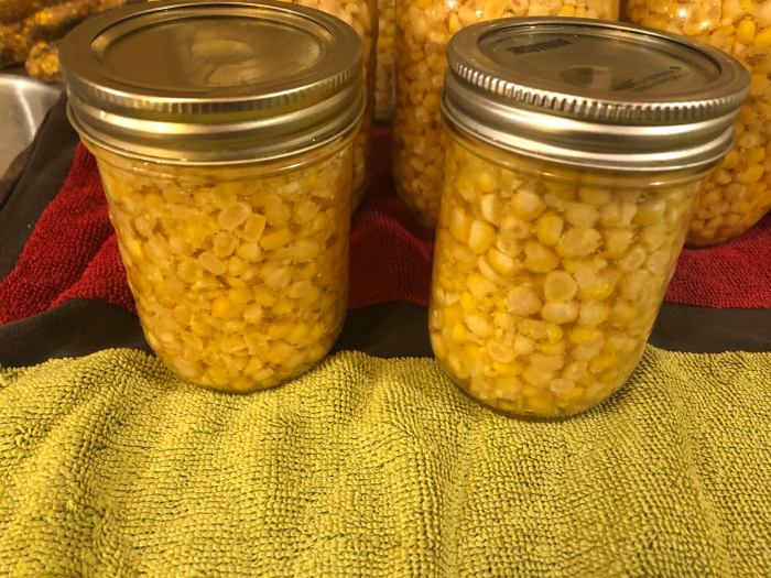 A grocery store receives deliveries of corn