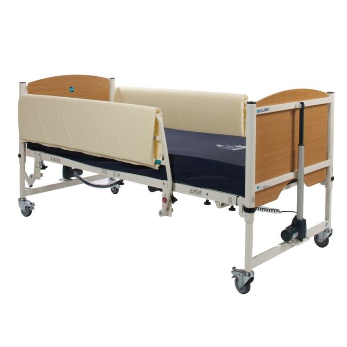 Padded side rails for hospital beds