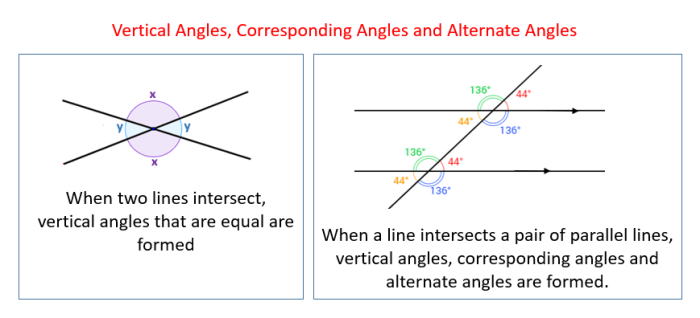 Geometry pairs of angles worksheet