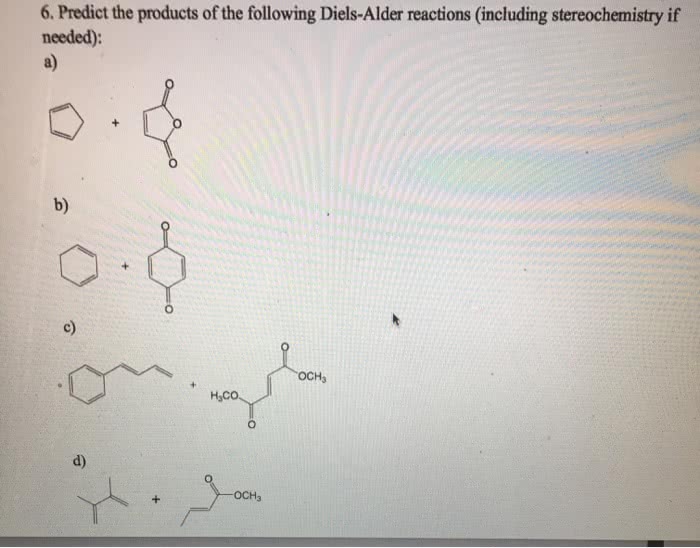 Alder predict diels following reactions transcribed text show