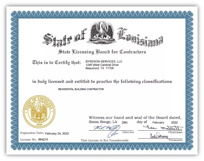 Louisiana residential contractors license course