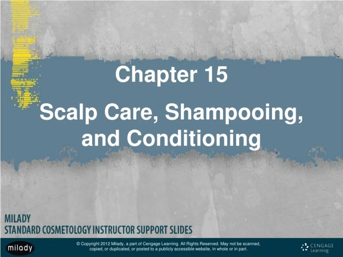 Chapter 15 scalp care shampooing and conditioning